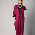Velvet Printed Abaya