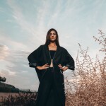 Velvet Printed Abaya