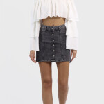 BUTTONED-SKIRT