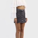 BUTTONED-SKIRT