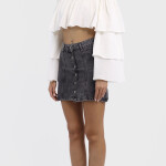 BUTTONED-SKIRT