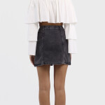 BUTTONED-SKIRT