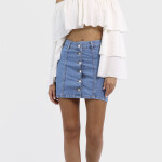 BUTTONED-SKIRT