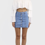BUTTONED-SKIRT