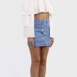 BUTTONED-SKIRT