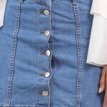 BUTTONED-SKIRT